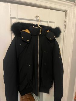 Black & Gold Moose Knuckle Jacket