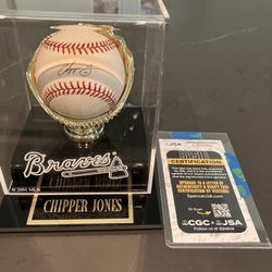 JSA Chipper Jones Signed Baseball