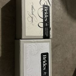 TWO BOXES OF BRIDAL CARDS WITH ENVELOPS 