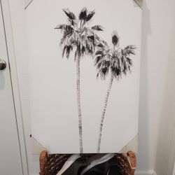 Black and White Palm Tree Picture Frame
