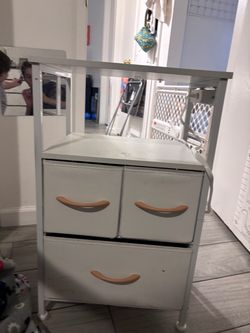 3-Drawer Fabric Storage Dresser with Shelf