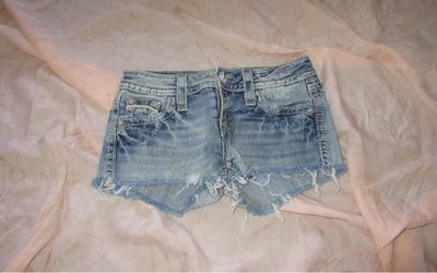 rock revival denim shorts