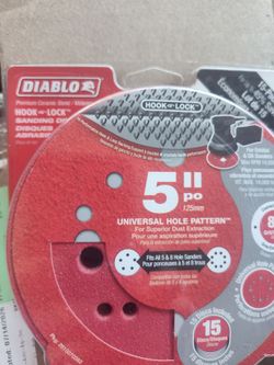5 in Hook lock sanding disc