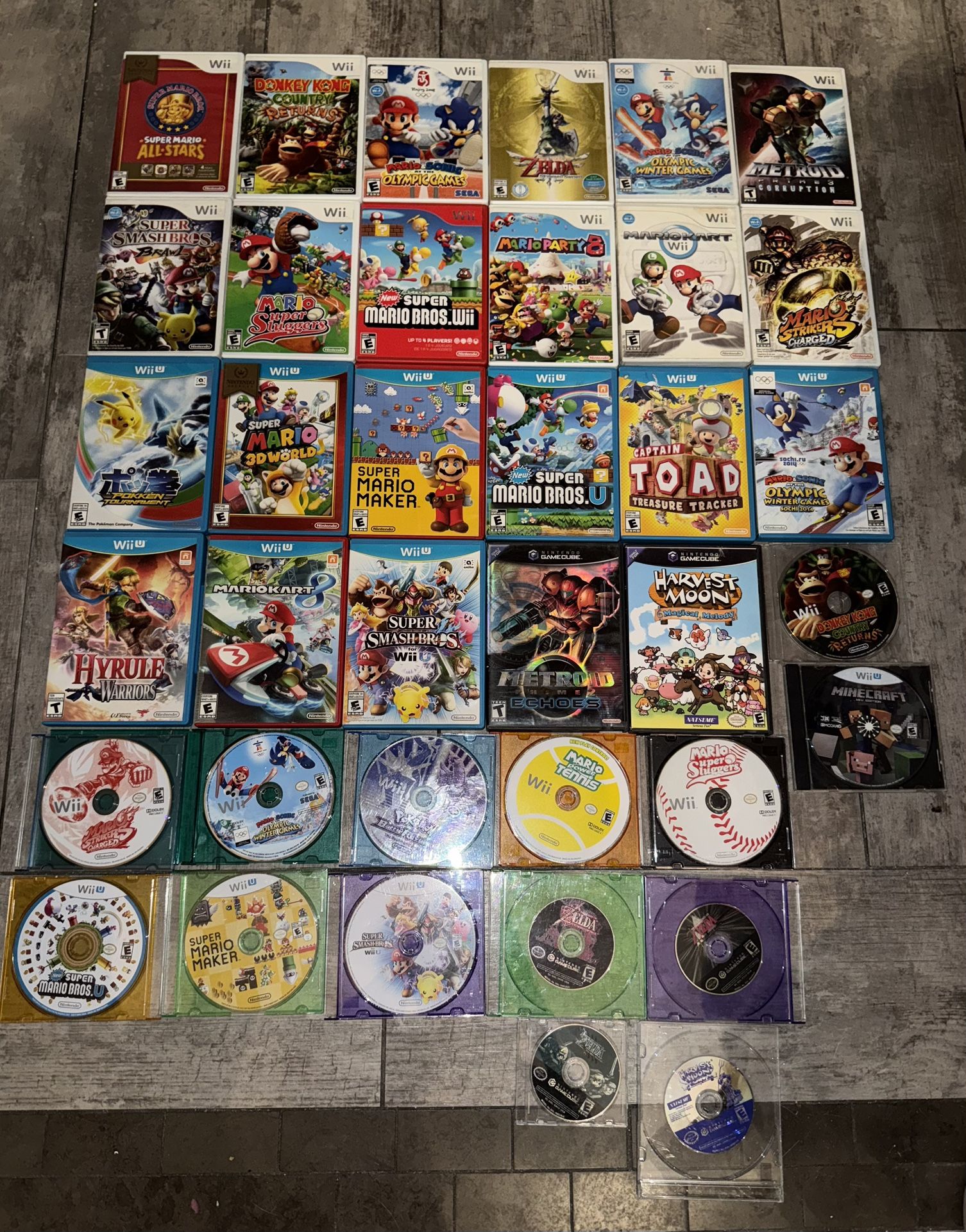 NINTENDO WII U GAMECUBE SNES NES N64 VIDEO GAMES SUPER MARIO BROS KART POKEMON ZELDA SPORTS RESORT