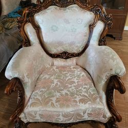 Vintage Mohagany Victorian Sofa and Loveseat