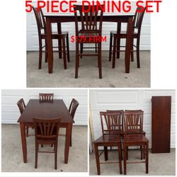 5 Piece Dining Table w/Leaf 