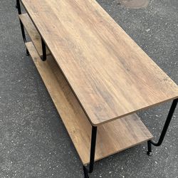 TV Entertainment Console Center Stand Brown