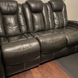 Leather Reclining couch 