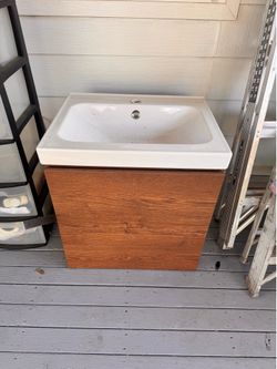 Small floating vanity from IKEA