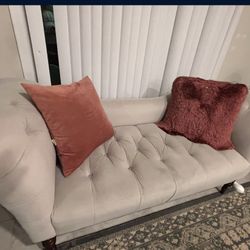 Elegant Tufted Loveseat Sofa