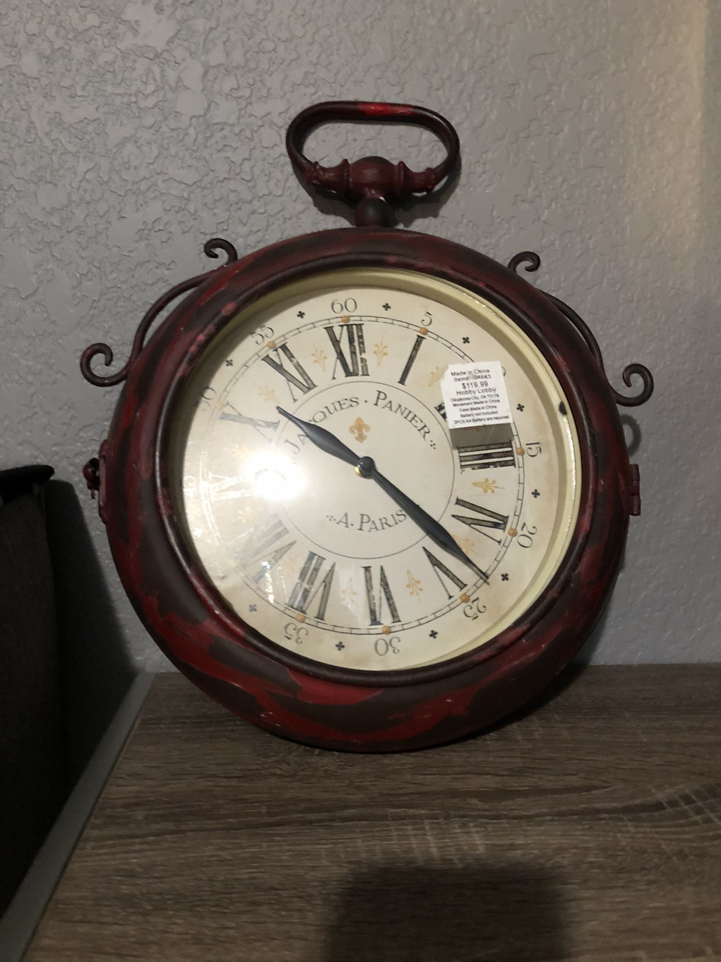 Vintage style , double sided clock