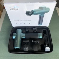 Turejo Muscle Massage Gun Handheld Percussion Massagers Back Leg Body.  20 Speed. 6 Heads