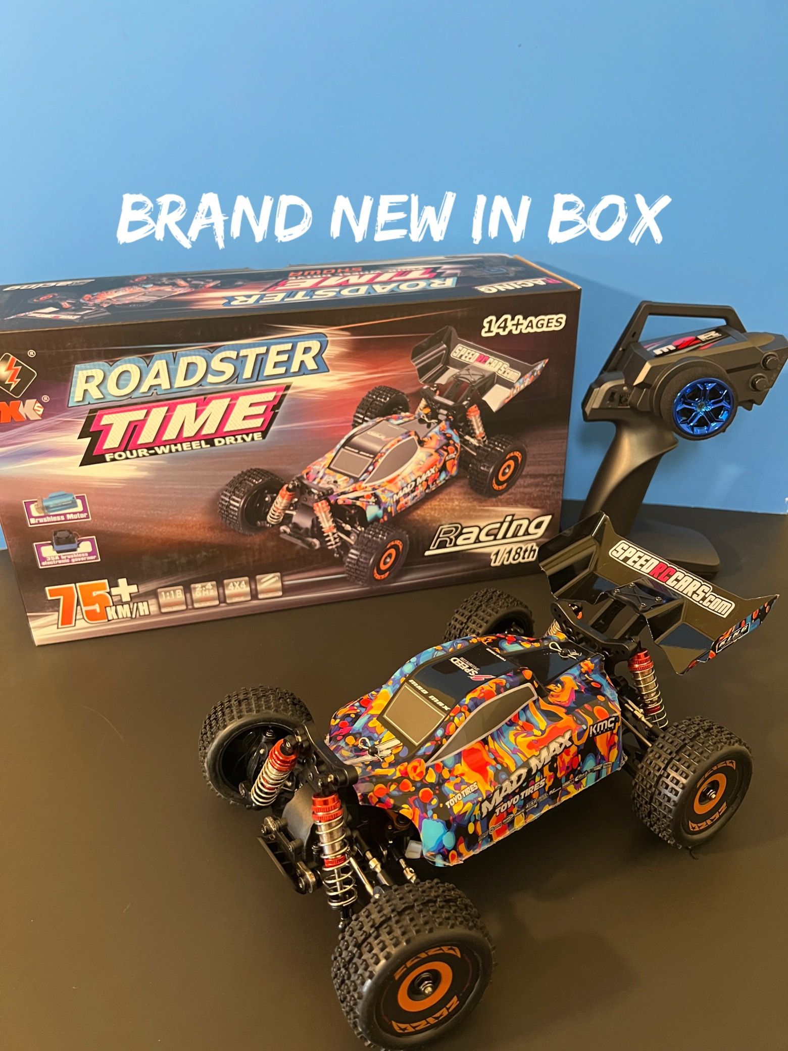 WLtoys 184016 75km/h (CRAZY FAST) 2.4G 4WD Racing Car Brushless Car Electric High Speed Off-road Remote Control Drift Car (BRAND NEW IN BOX)