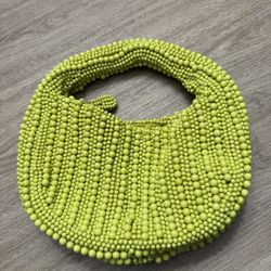 Brand New Anthropologie Beaded Green Bag