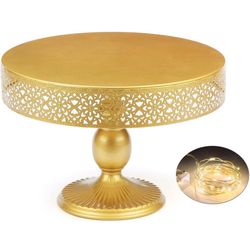 12 Inch Cake Stand Round Cupcake Stands Metal Dessert Display Cake Stands, Gold