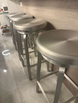 MOVING SALE! 4 Crate and Barrel Swivel Barstools