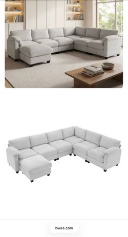 Large U-Shaped Sectional Sofa with Chaise