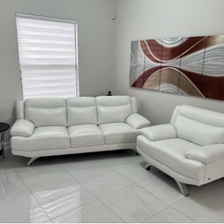 Modern Leather Sofá And Love seat