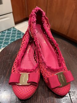 The classic Vera bow, Fucsia And Orange Salvatore Ferragamo