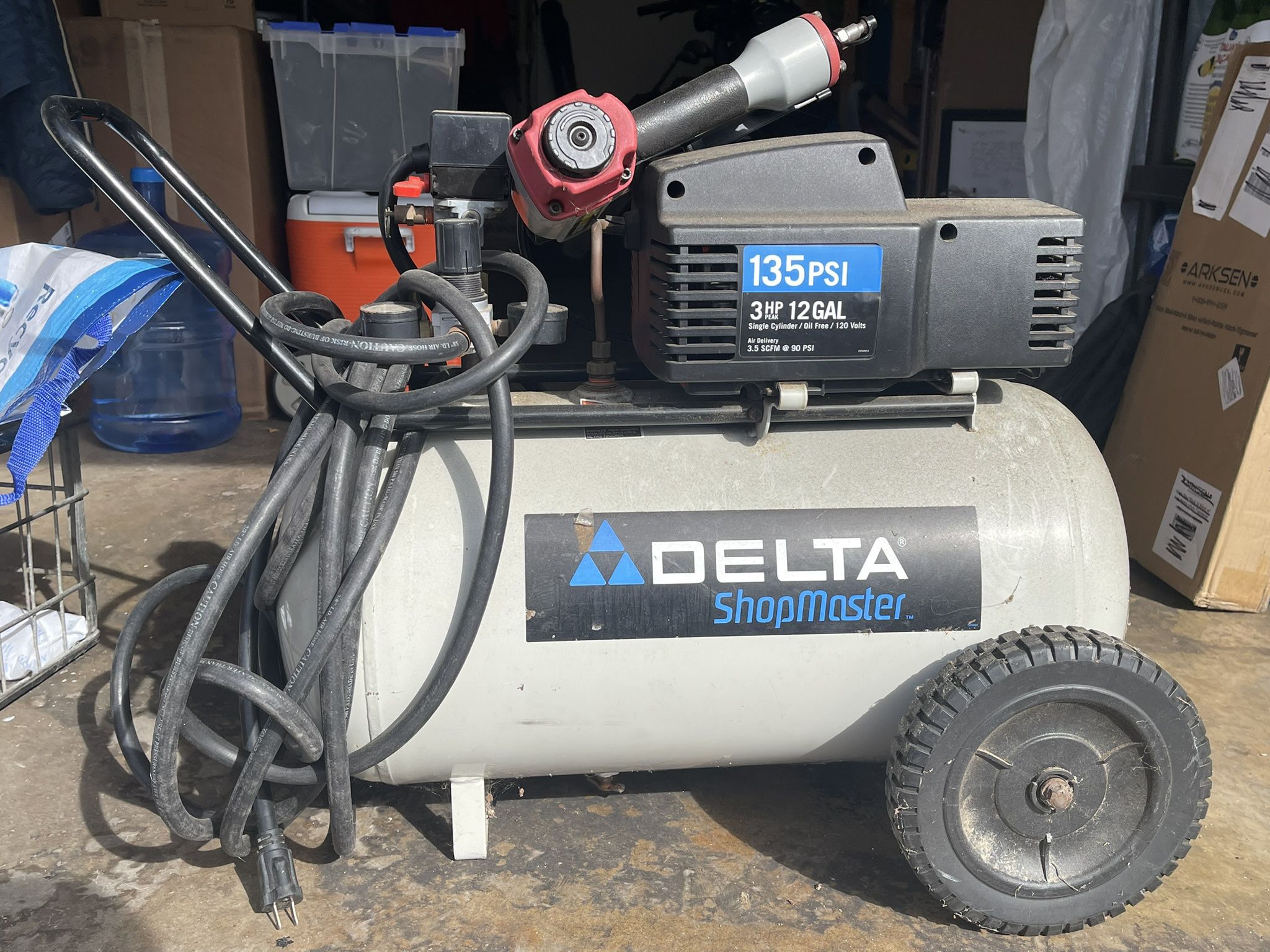 Workshop Air Compressor - Delta ShopMaster 12 Gallon 135 PSI