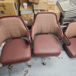 3 Gasser Co. Office Chairs With 3 Extra Bases