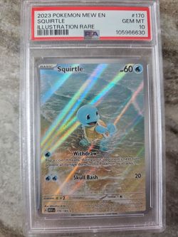 PSA 10 Pokemon Squirtle 170/165 SV 151 Illustration Rare Holo EN