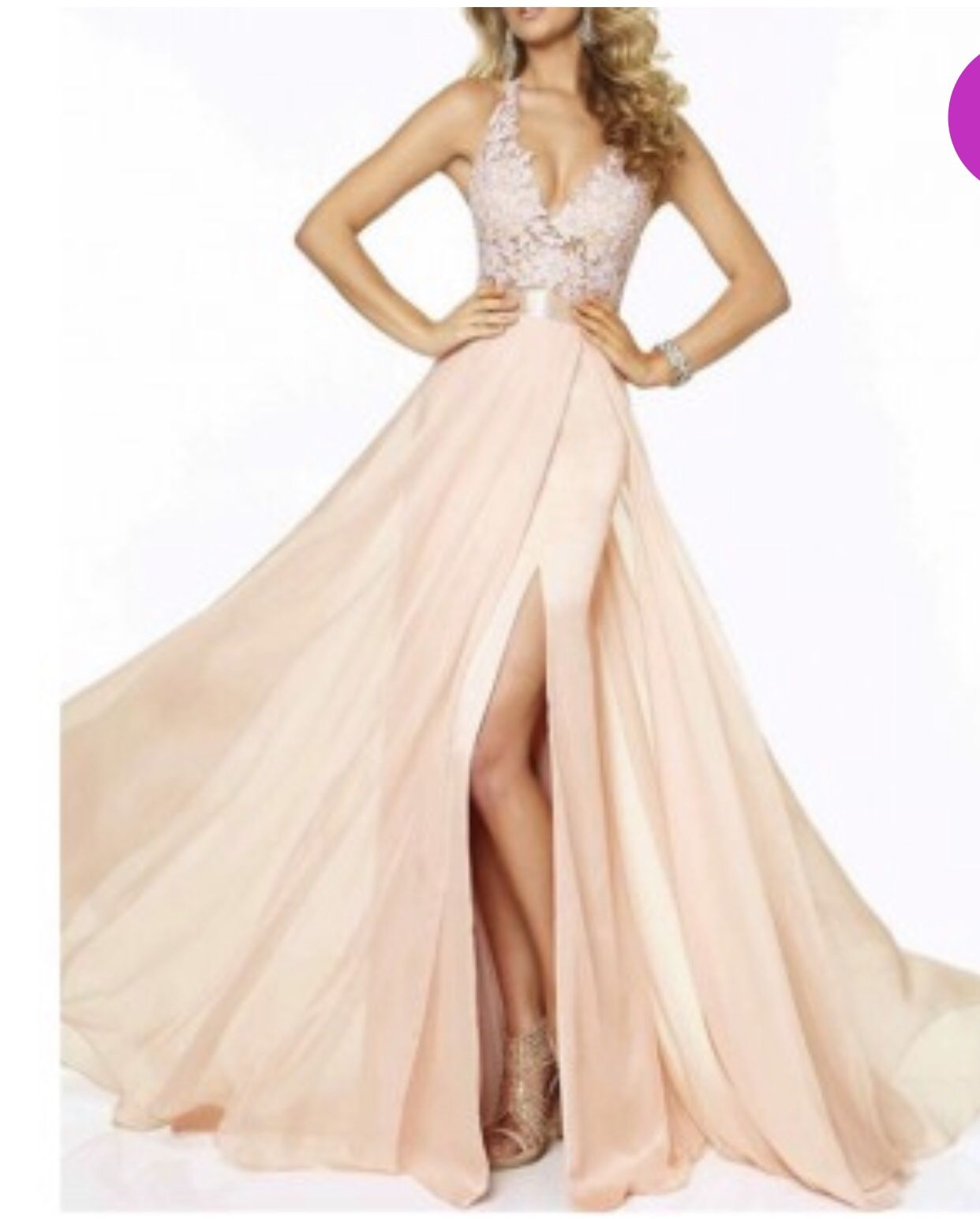 Blush pink prom dress