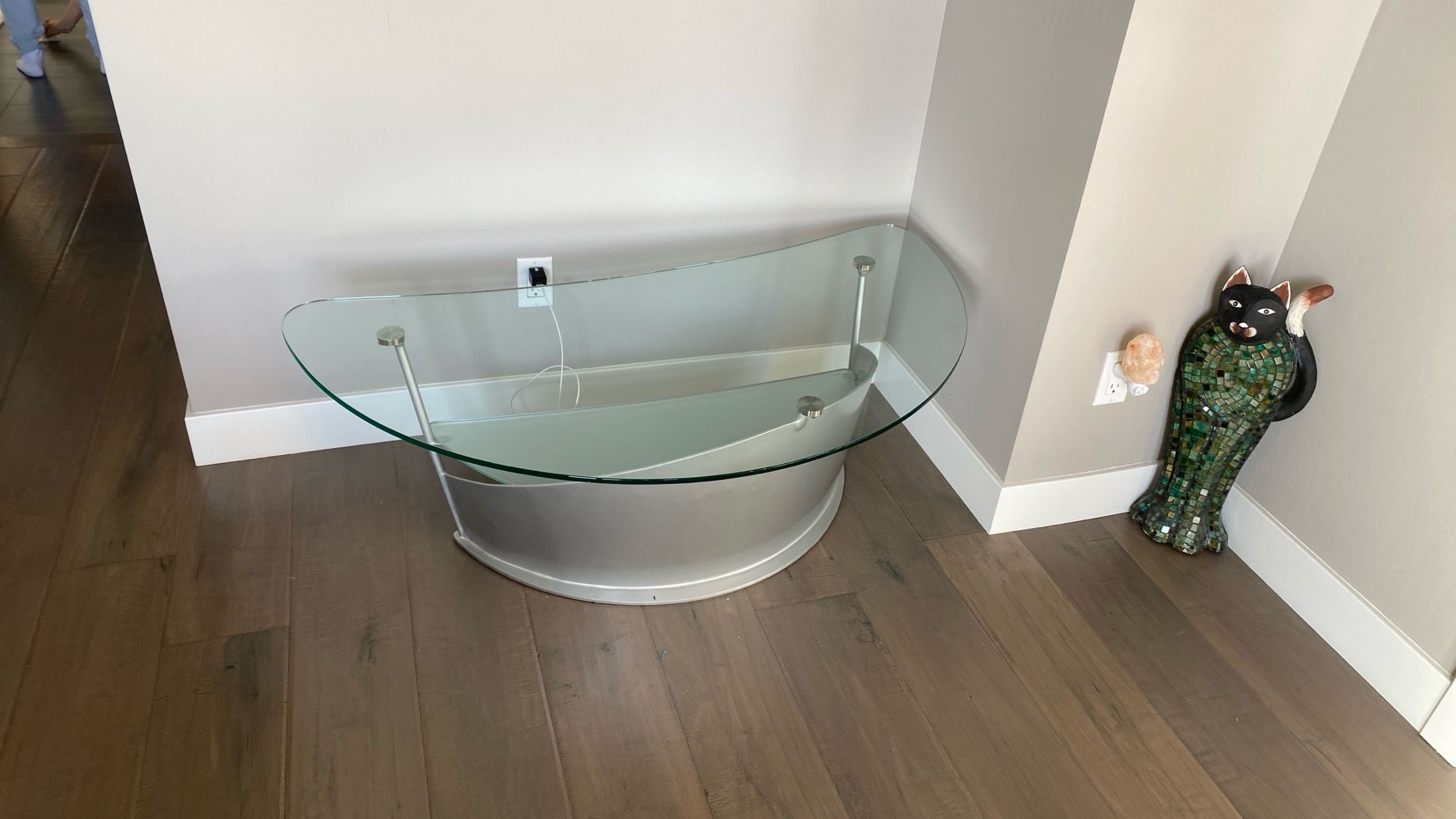 Modern Glass & metal Coffee Table