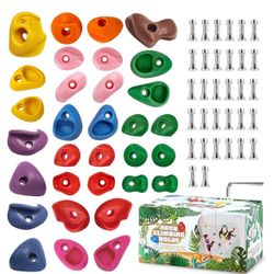 NEW 32 Rock Climbing Holds With Mountings