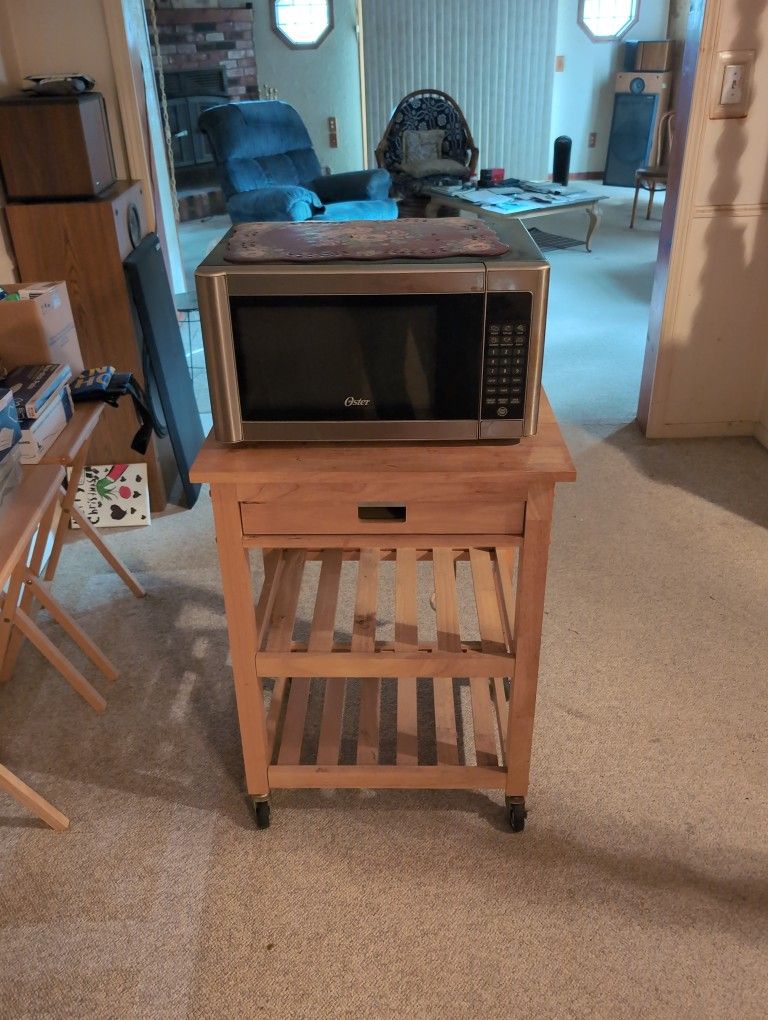 Oster Microwave And Cart