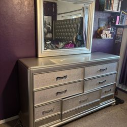 Dresser, Mirror, & Nightstand 