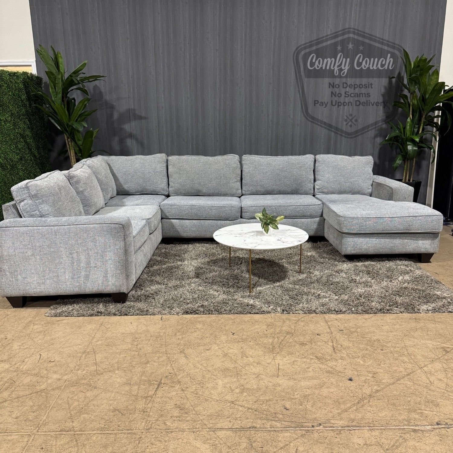 🛋️Gray Ushaped Sectional Sofa (Delivery Available!! )