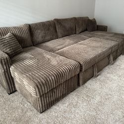 New Double Chaise Sleeper Sectional Sofa