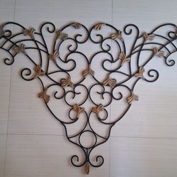 Decorative Welded Metal Wall Sculpture Approximate 36" W