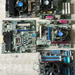 Lot 5 Motherboards Desktop Gaming There’s Ram And CPU’s