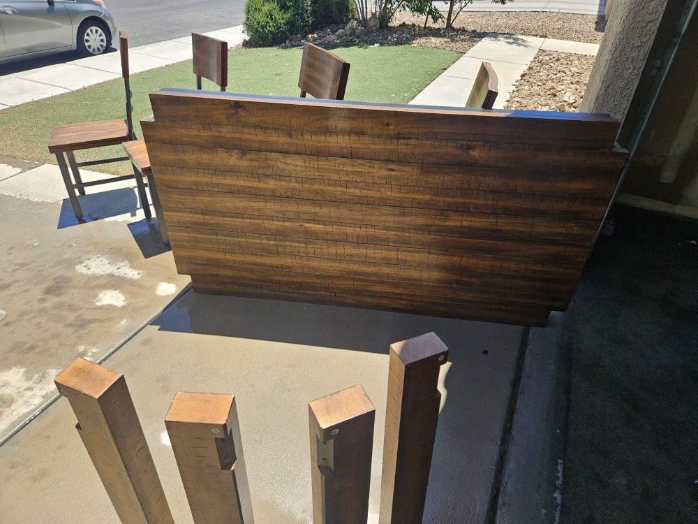 Wood Table With 4 Chairs
