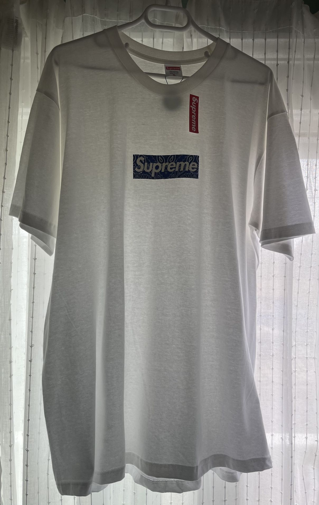 Supreme White/Blue Bandana Box logo XL 