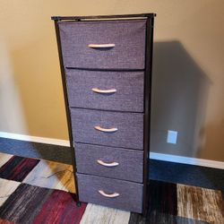 Dresser With Wood Top And Fabric Drawers