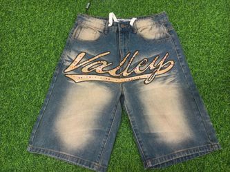 Men’s vale denim graphic shorts size 30