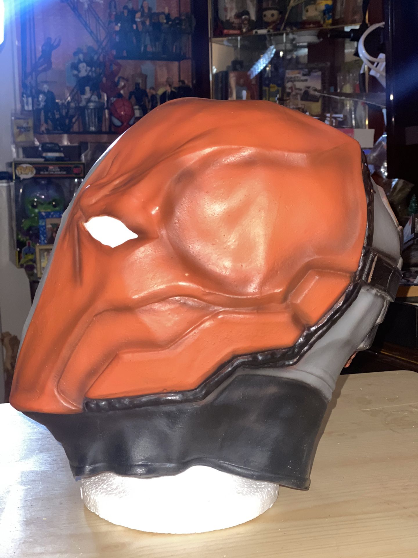 DC Deathstroke Overhead Latex Mask With Tags Batman Arkham Origins