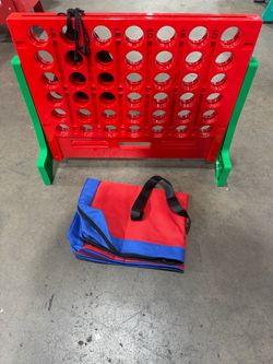 Wall Mounted or Tabletop Giant 4 in a Row Jumbo 4-to-Score Connect Game Set - Green,Red