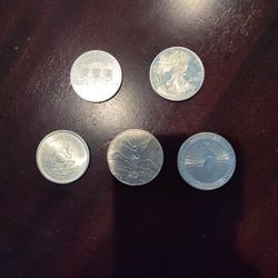 5 Silver COIN LOT $430