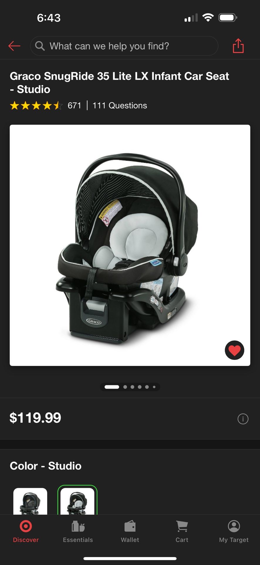 Brand New Graco SnugRide 35Lx Infant Car Seat