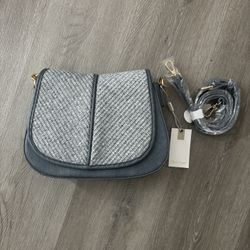 Moda Luxe Blue Shoulder Bag / Crossbody Purse (NEW)