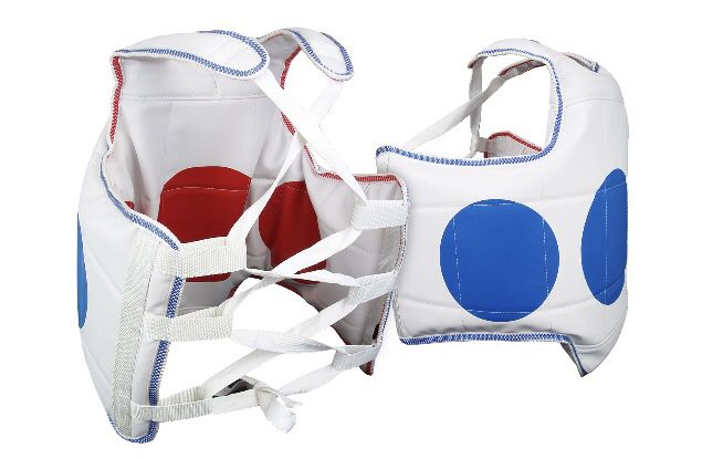 Martial Arts Reversible Chest Guard Body Protector Taekwondo Gear And Duffle Bag