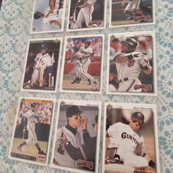 San Francisco Giants '92 Upper Deck Factory Set Gold Hologram 30 Baseball Cards Team Set 