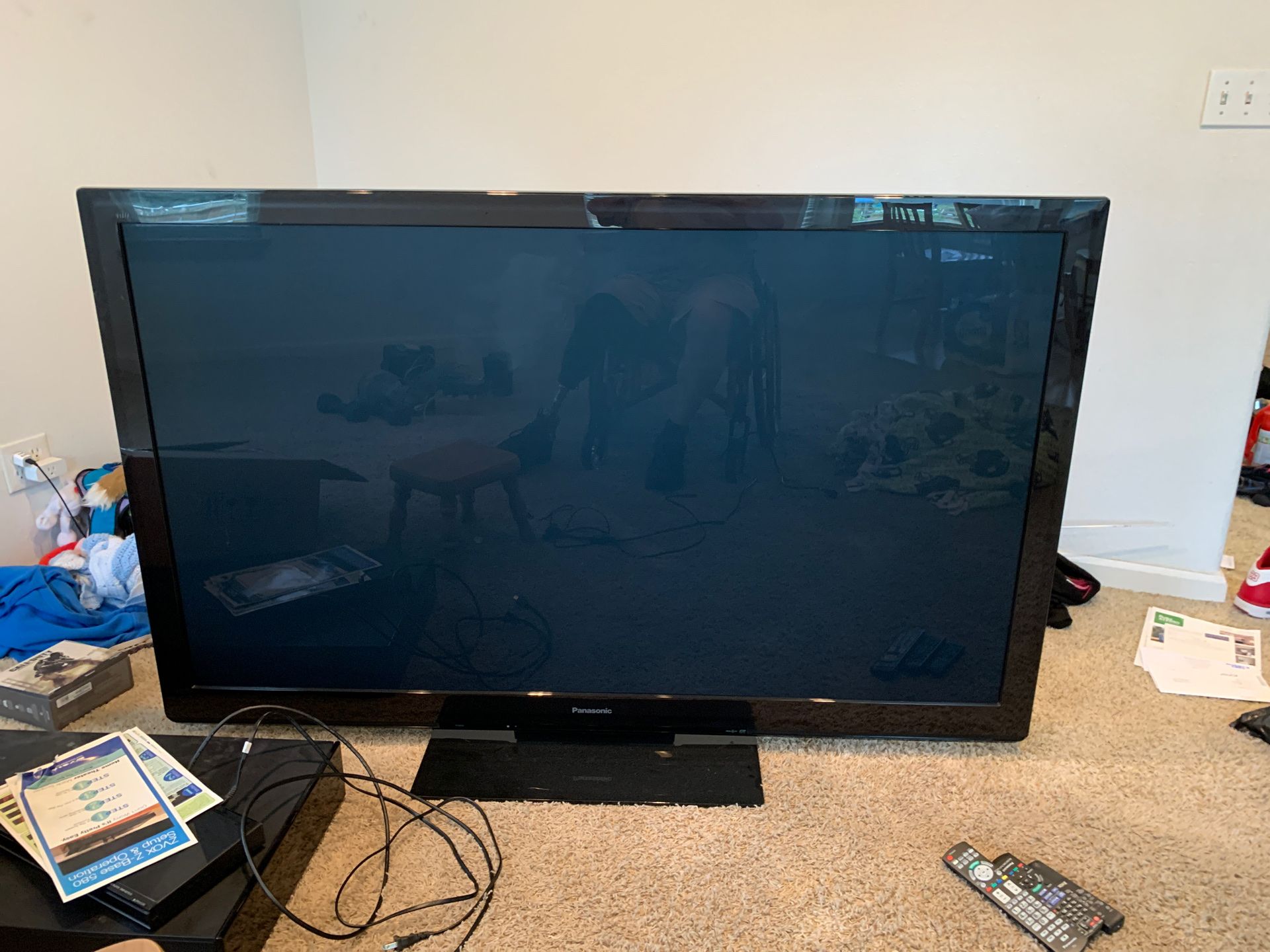 Panasonic Viera 65” HD television has 3D not 4K. Complete with remote $400 obo