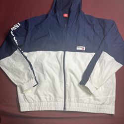 New balance windbreaker Hoodie jacket Men (XL) Blue And White