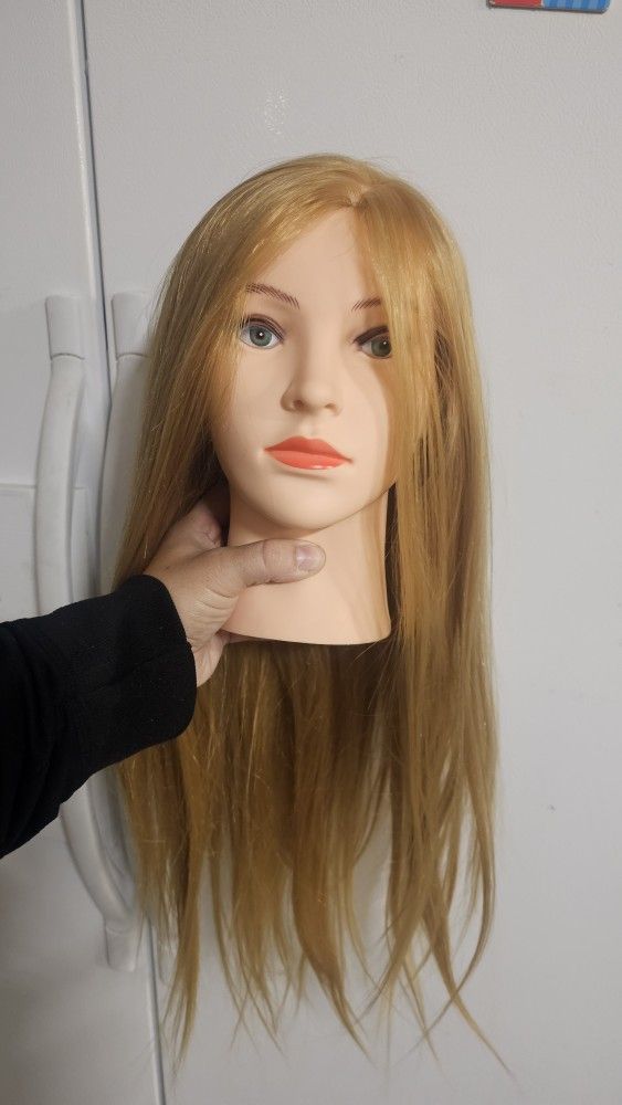 Practice Mannequin Head 80% Human Hair New