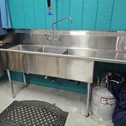 NSF MIX RICE by Atosa Three Compartment Stainless Steel